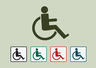 Wheelchair Handicap Icon design