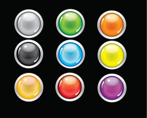 Round glass button web design