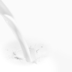 Pouring milk splash.