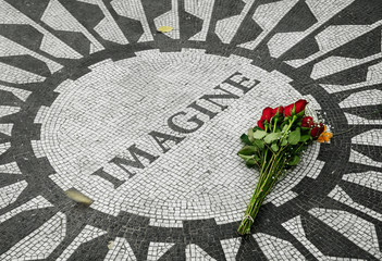 Strawberry Fields, the John Lennon Memorial in Central Park