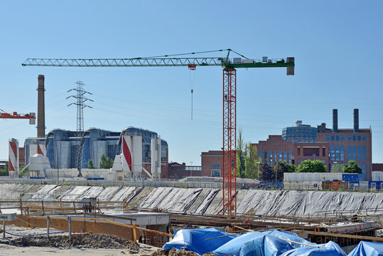 Fototapeta construction site- Łódź Fabryczna
