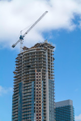 Fototapeta na wymiar New High-rise Building Under Construction