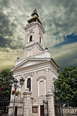 Fototapeta na wymiar Orthodox Church of Novi Sad Serbia