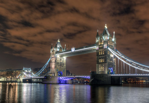 Tower bridge at night - London