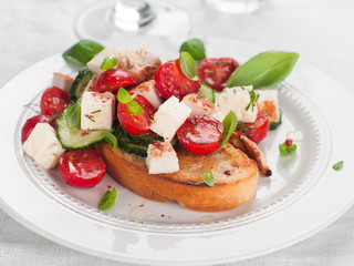 salad on bread