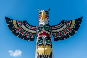 Foto op Plexiglas Totempaal op het eiland Duncan Vancouver © ian howard
