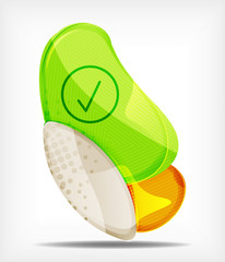 Abstract colorful glossy blank round shapes