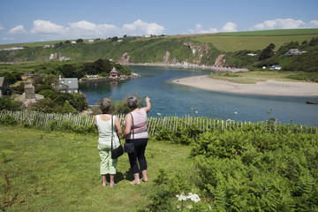 The River Avon at Bantham South Devon England UK