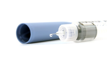 Open insulin syringe pen