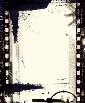 Grunge film frame with space for text or image