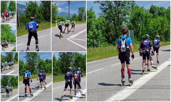 course de roller sur route