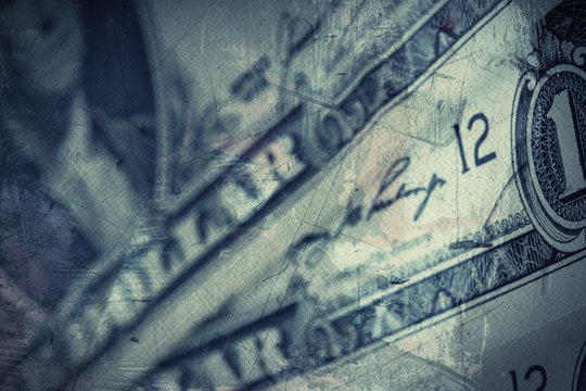 Grunge textured US Dollar background