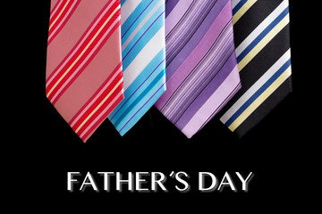 colored ties with father's day text