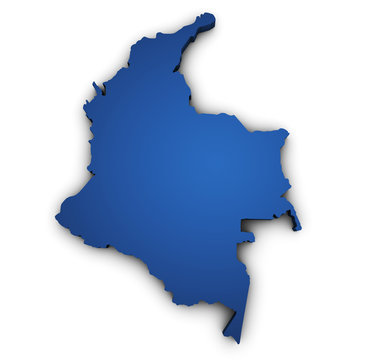 Map Of Colombia 3d Shape