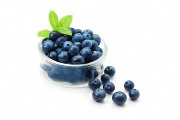 Heidelbeeren in Glasschälchen