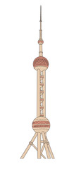 TV tower Oriental Pearl in Shanghai, China