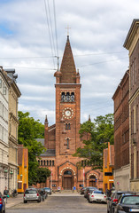 Fototapeta na wymiar View of Sankt Pauls Kirke in Copenhagen, Denmark