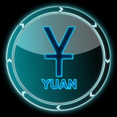 Obraz premium glaring electronic China Yuan Renminbi symbol