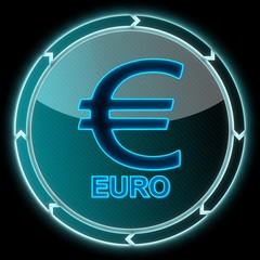 glaring electronic Euro icon