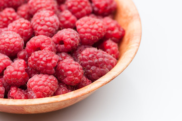 red raspberry in plate