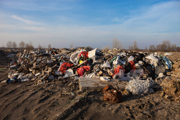 Garbage on the landfill