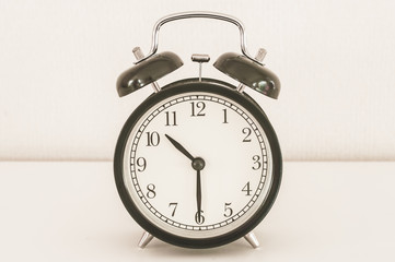 classical alarm clock Black and white tone.