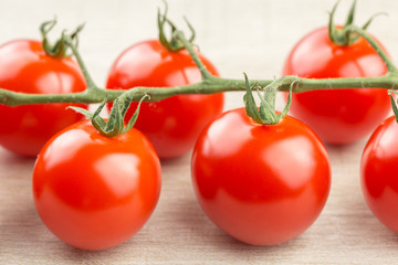 Cherry tomatoes on the vine