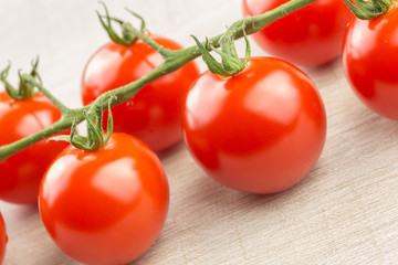 Cherry tomatoes on the vine