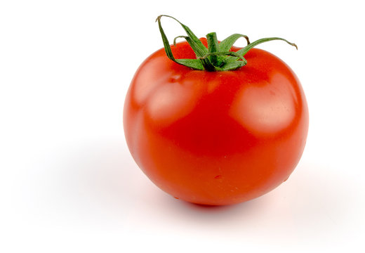 Tomato on white. with clipping path
