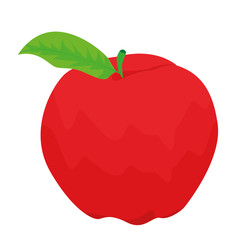 Stylish Apple Isolated On White Background