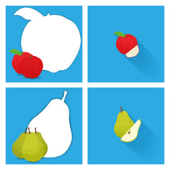 Set Of Fruits With Space For Text