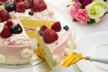 ケーキ　バラの花
