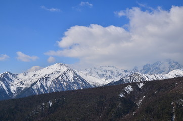 High Mountain Range in Yunnan, China