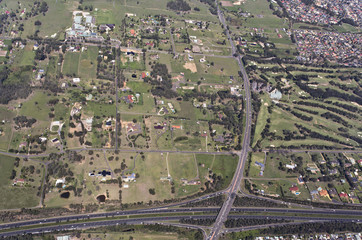 Aerial view of a typical highway