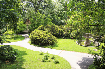 Naklejka premium Beautiful garden of the castle Konopiste