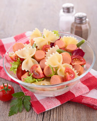 pasta salad and sausage