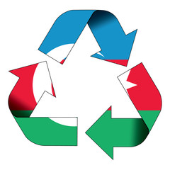 Recycle symbol flag - Azerbaijan