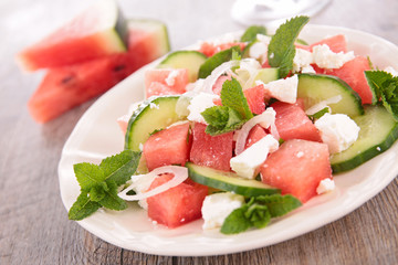 salad with watermelon and feta