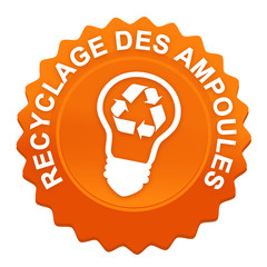 recyclage des ampoules sur bouton web denté orange