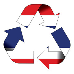 Recycle symbol flag - Thailand