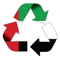 Recycle symbol flag - United Arab Emirates