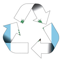 Recycle symbol flag - Guatemala