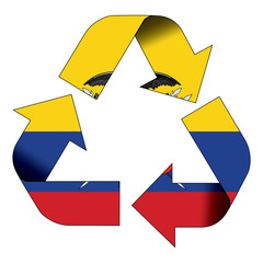 Recycle symbol flag - Ecuador