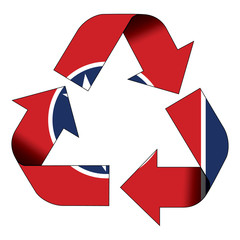 Recycle symbol flag - Tennessee
