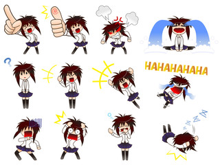 オーバーリアクション・女の子　１