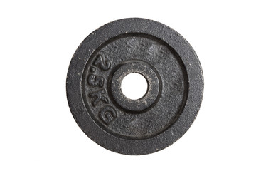 Gewicht f&uuml;r Hantel isoliert als Freisteller