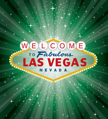 Naklejka premium green vegas burst