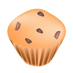 Fototapeta premium Thai Muffins with Raisins on White Background