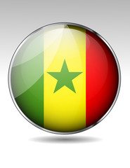 Senegal flag button