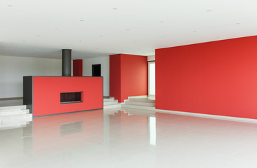 Wide modern living room